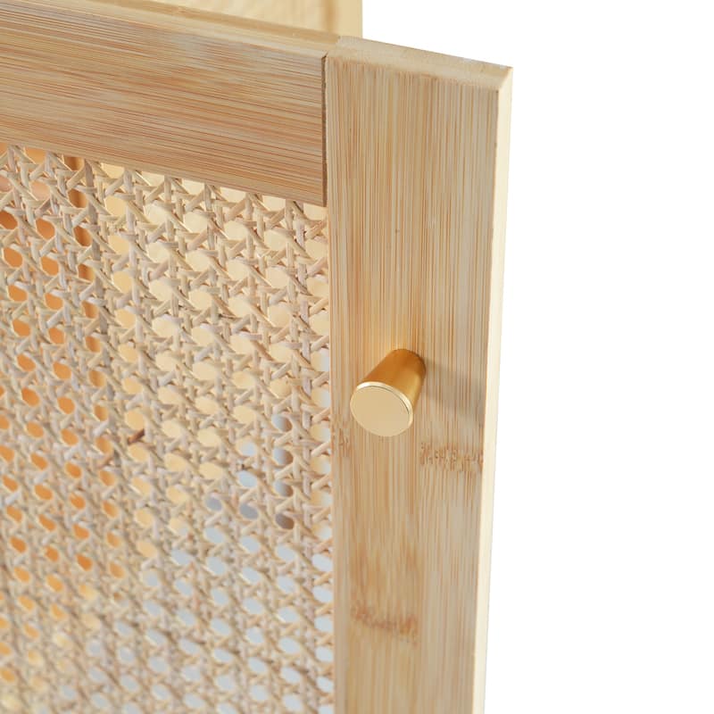 GDFStudio - Lilia Wood & Rattan 30" Bathroom Vanity with Handmade Doors & Soft-Close Design