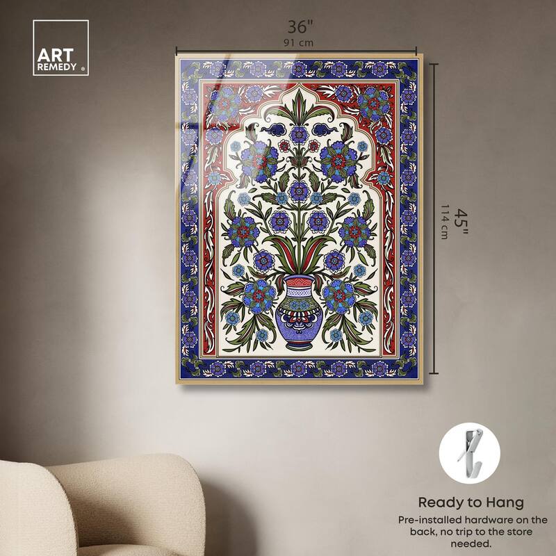 Royal Vase Bloom Acrylic by Art Remedy, Ready to Hang