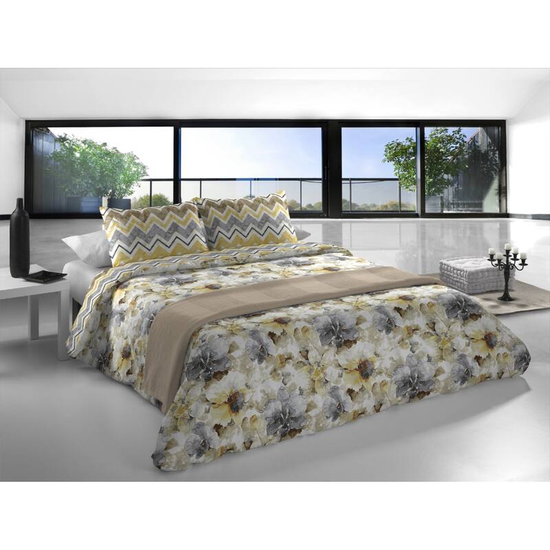Gouchee Home Nebbia 3pc Duvet Cover Set - Yellow - Queen