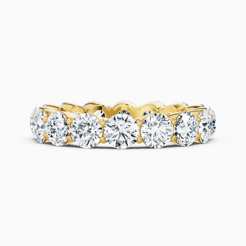 Auriya 14k Gold Round Lab Grown Diamond Eternity Band 2.00 - 7.00 ct. tw. (F-G, VS) - 5.00 ct. wt. - 4 - Rose