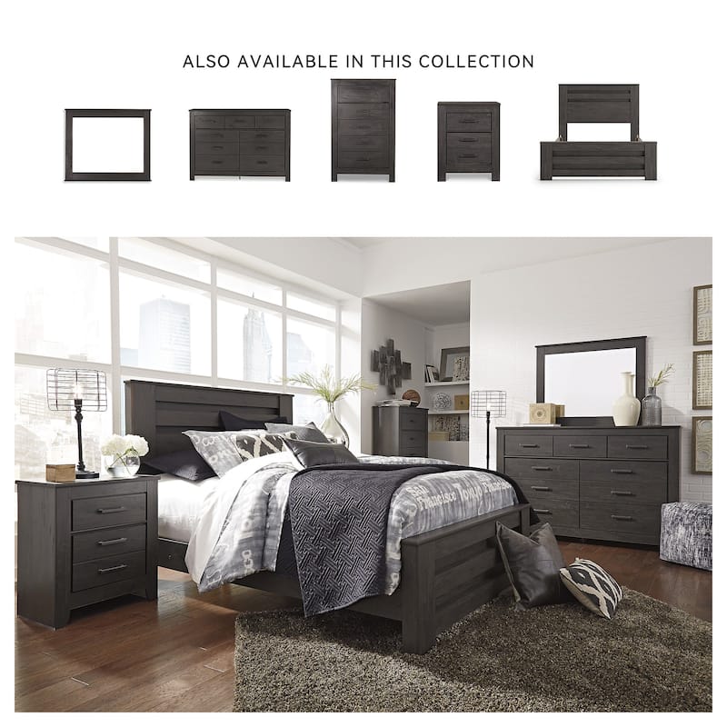 Brinxton Black Panel Bed
