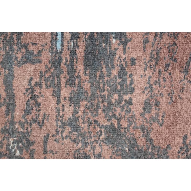 Hand Knotted Oriental Viscose Silk Carpet Modern Animal Pictorial Multi-Colored Abstract Area Rug - 4' 0'' X 2' 0''