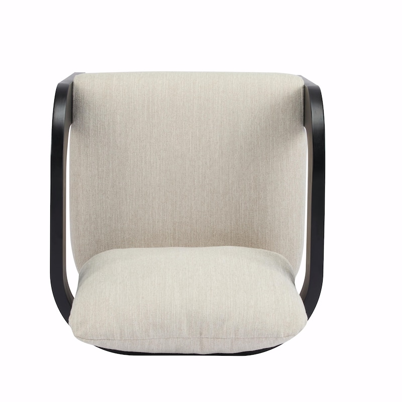 2-Pack Dining Chairs - Fabric with Pillow Back, Solid Wood Frame