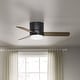 preview thumbnail 1 of 26, Hunter 44" Minimus Low Profile Ceiling Fan with LED Light, Handheld Remote - Contemporary, Transitional Matte Black