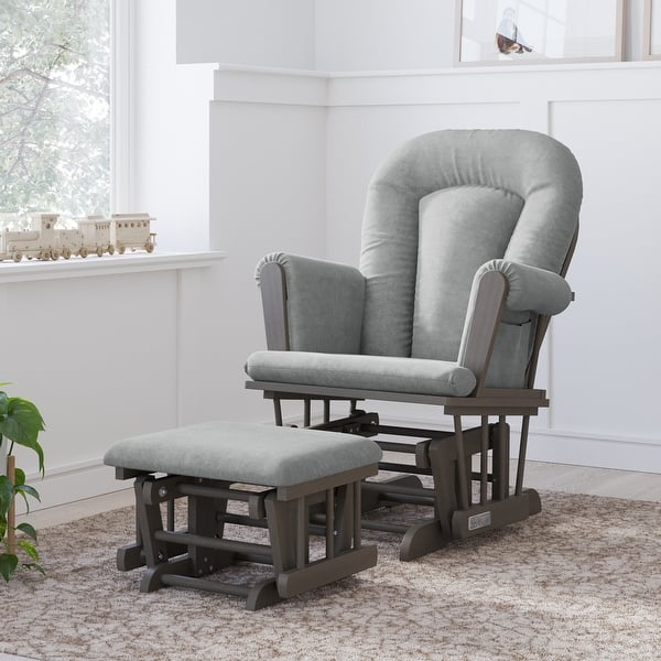 Child Craft Tranquil Glider Rocker and Ottoman Set On Sale Bed