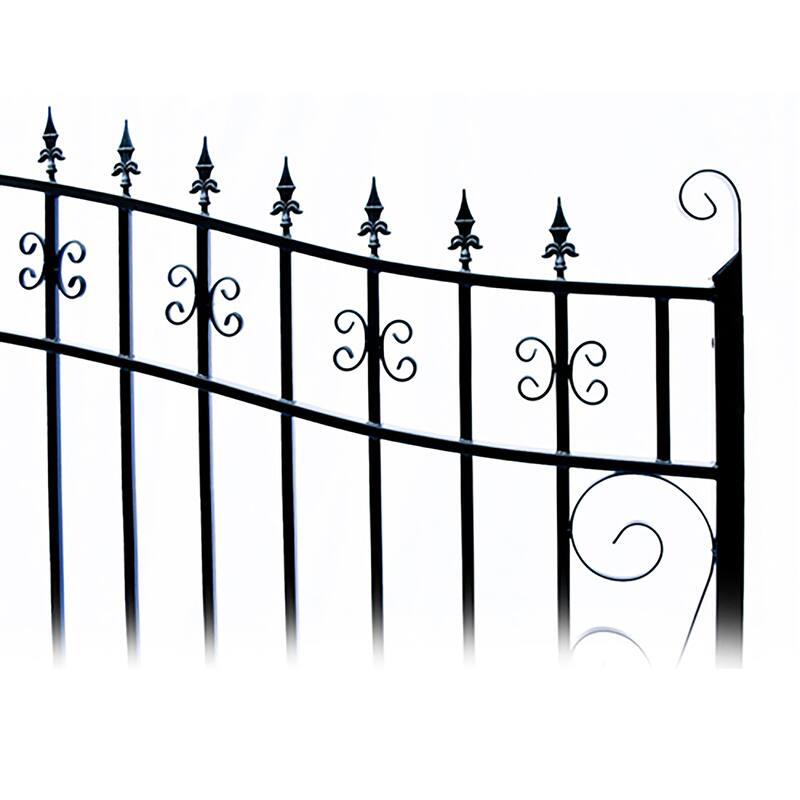 ALEKO Venice Style Steel Dual Driveway Gate 12 ft with Pedestrian Gate