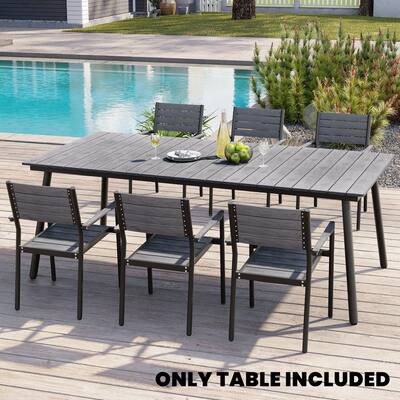 Outdoor Table Dining Table Aluminum with Umbrella Hole