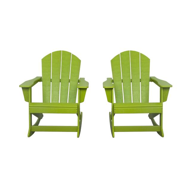 Laguna Adirondack Rocking Patio Chair (Set of 2) - Lime