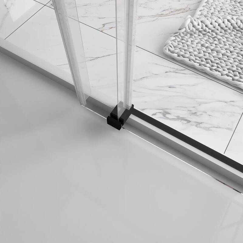 60"/ 72" Single Sliding Frameless Shower Door With Buffer