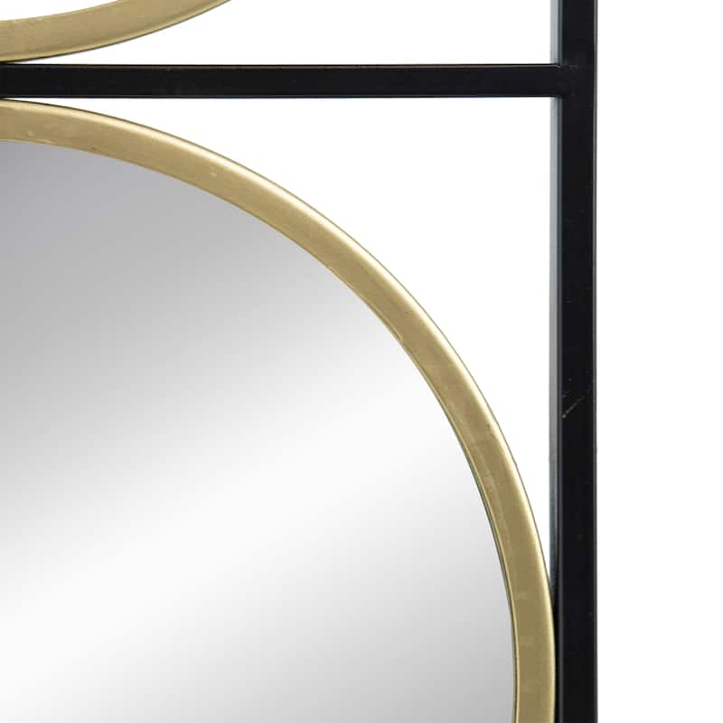 Rectangular Framed 4 Round Wall Mirror - 47.25"