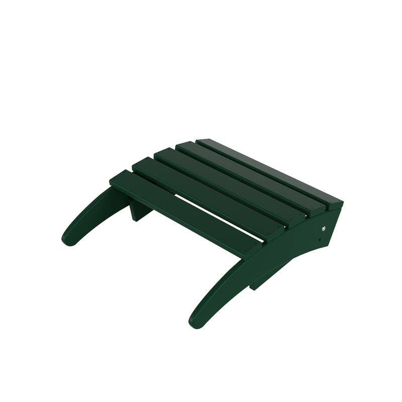 Altura Outdoor Eco-Friendly All Weather Adirondack Chair with Ottoman and Side Table (3-Piece Set)