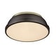 preview thumbnail 3 of 1, Yep by Golden Lighting Duncan 2-light Flush Mount in Aged Brass and Rubbed Bronze shade