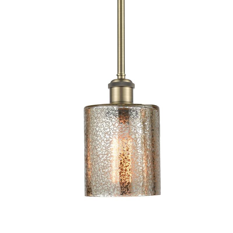 Innovations Lighting 516-1S-8-5 Cobbleskill Pendant Cobbleskill 5" - Mercury / Antique Brass