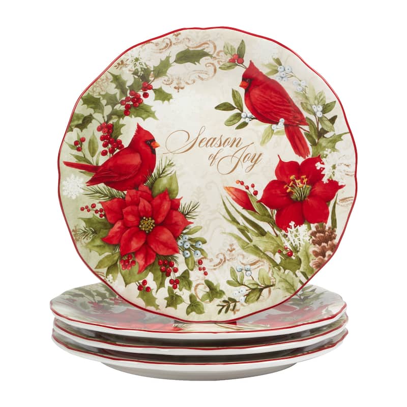 Certified International Winter's Medley 11" Dinner Plates, Set of 4