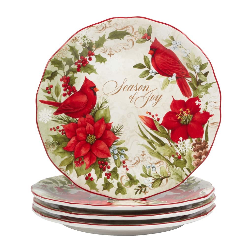 Certified International Winter's Medley 11" Dinner Plates, Set of 4