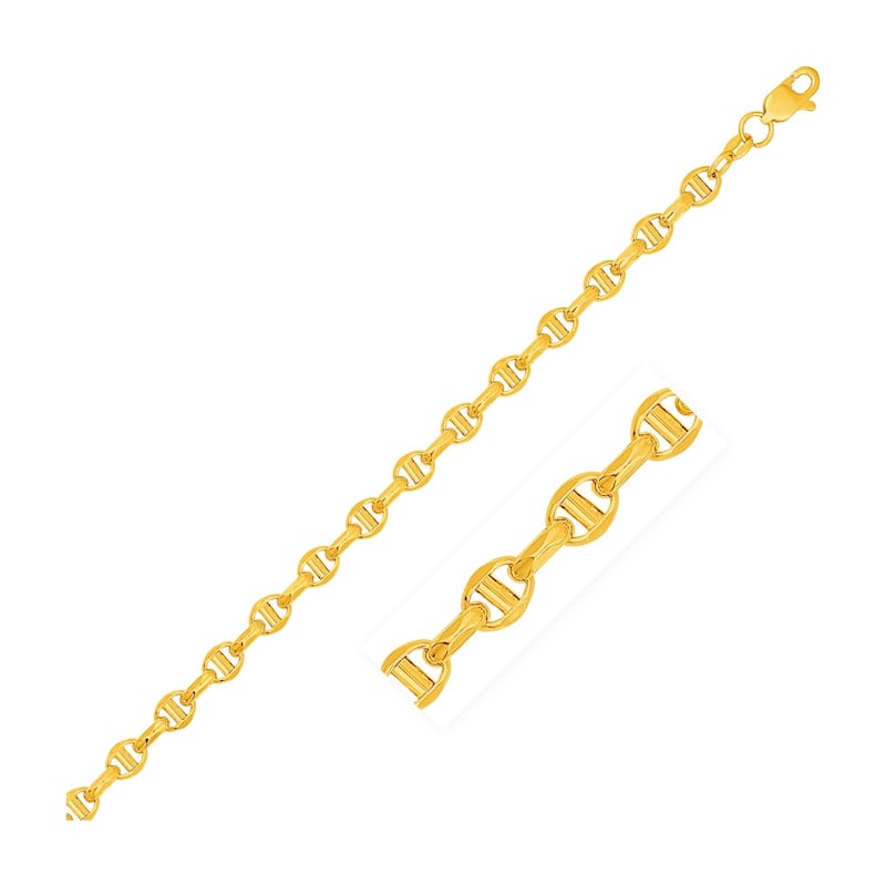 4.5mm 14k Yellow Gold Anchor Chain Necklace 20" Inches