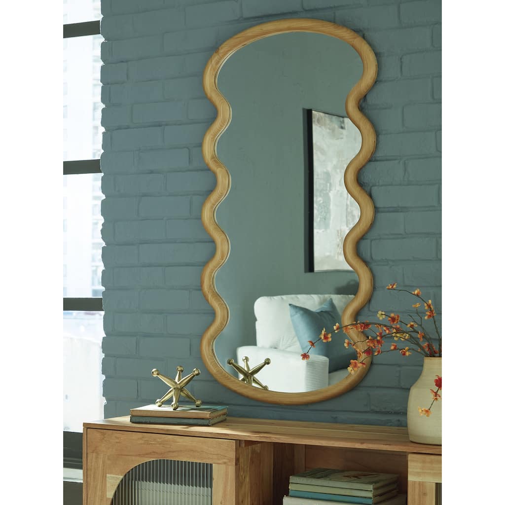 Signature Design by Ashley Serendis Brown Accent Mirror - 24" W x 1" D x 48" H