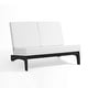 preview thumbnail 49 of 102, Beach-Style Outdoor Teak Club Chair Set Loveseate with Plush All-Weather Cushions