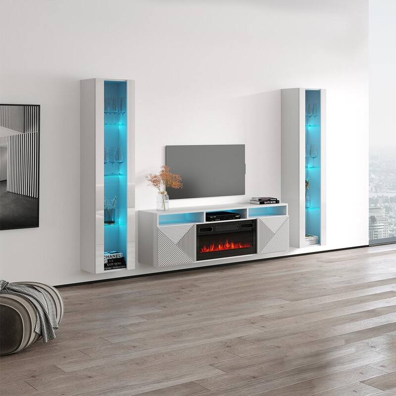 Giza BL-EF Floating Fireplace Entertainment Center