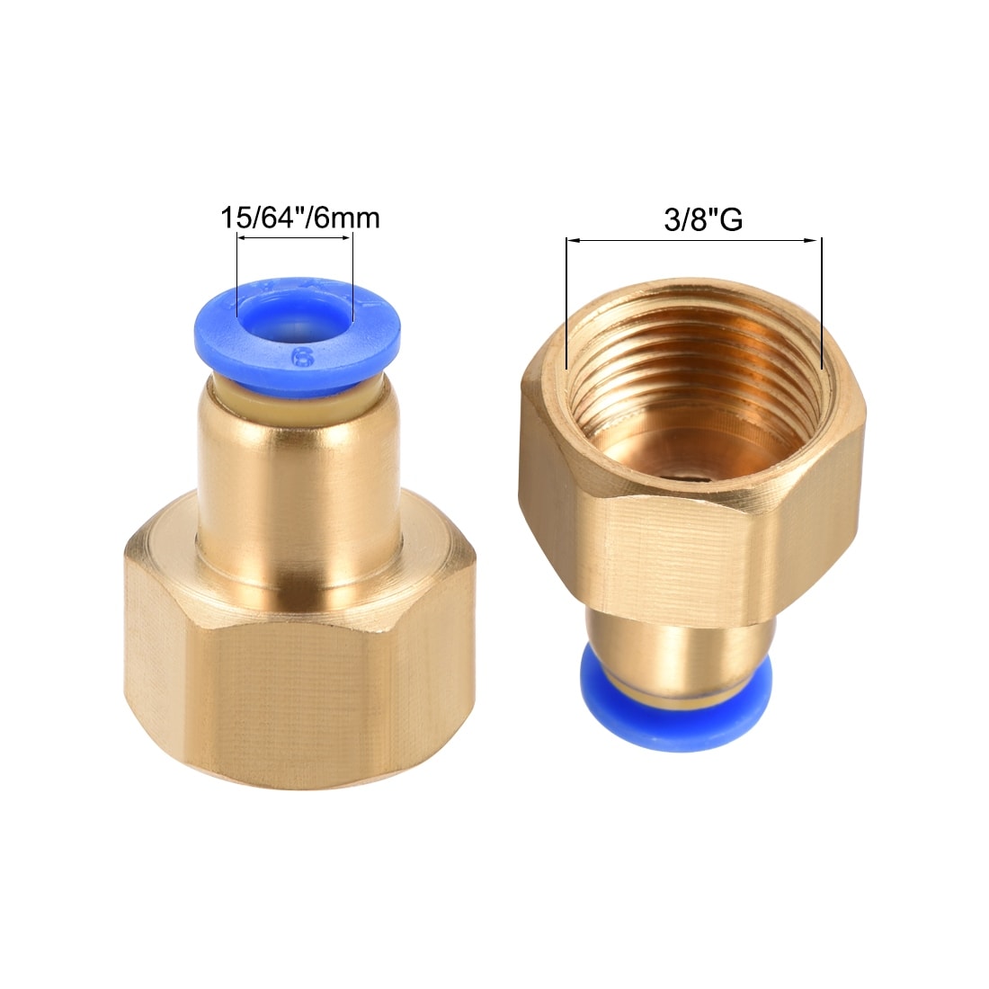 1pcs 6mm Pneumatic Air Valve Push In Joint Quick Fittings Adapter 