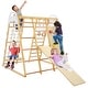 preview thumbnail 2 of 0, 8-in-1 Wooden Jungle Gym Playset with Monkey Bars - 50" x 46.5" x 54.5"