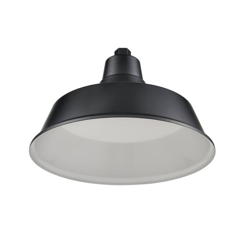 R Series 1-Light Classic Warehouse Shade Satin Black - Satin Black