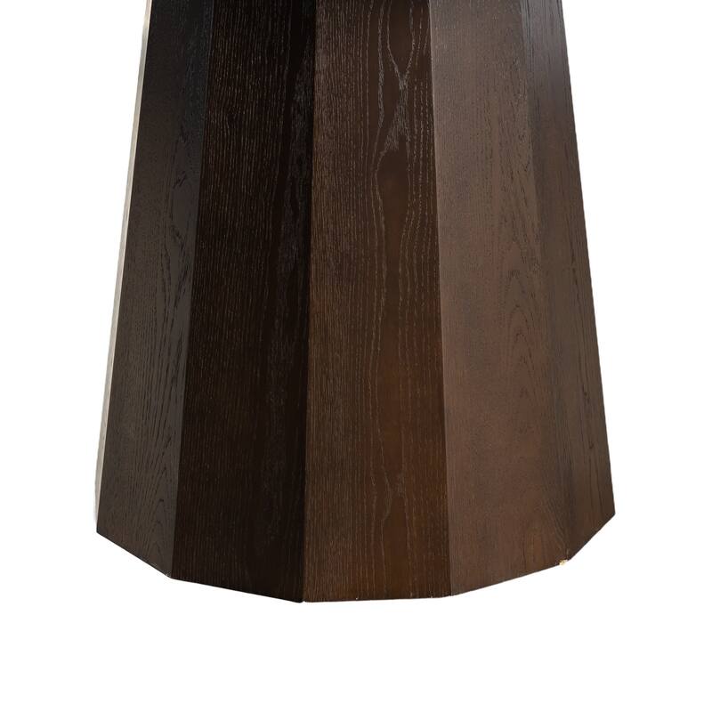 86" Double Pedestal Solid Wood Dining Table