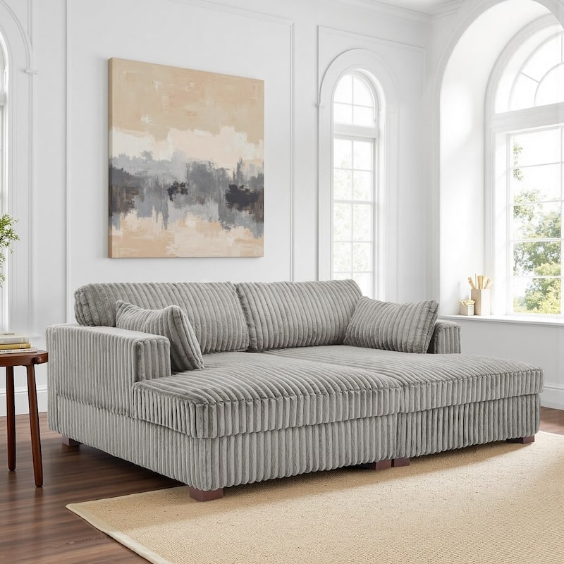 UIXE Modern Oversized Modular Sectional Sofa Couch - 83" W x 64.9" D x 34.5"H