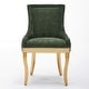 preview thumbnail 60 of 75, GDFStudio - Modern Dining Chair Set with Curved Gold-Plated Legs & Rivet Trim (Set of 2)