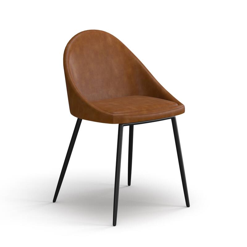 Marco Vegan Leather Chairs Black Legs (Set of 2)