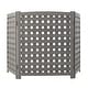 preview thumbnail 33 of 36, 3-Panel Outdoor Air Conditioner Fence Screen, Outside Wood Privacy Fence, 32" W x 38" H