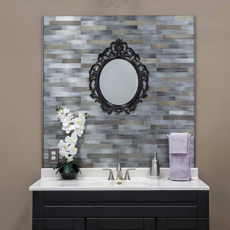 Aspect Peel & Stick Gilded Silver Distressed Metal 15 sq ft Kit