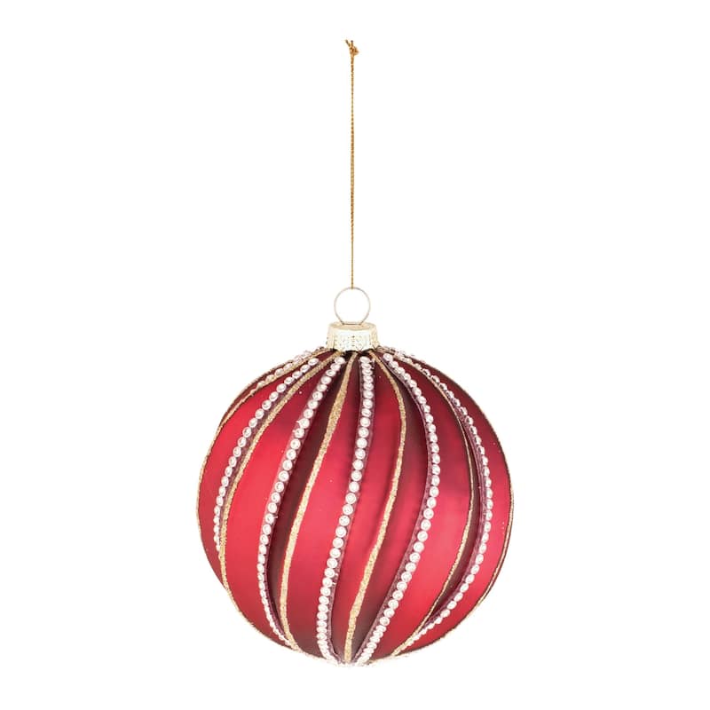 Jeweled Glass Ball Ornament (Set of 6) - N/A