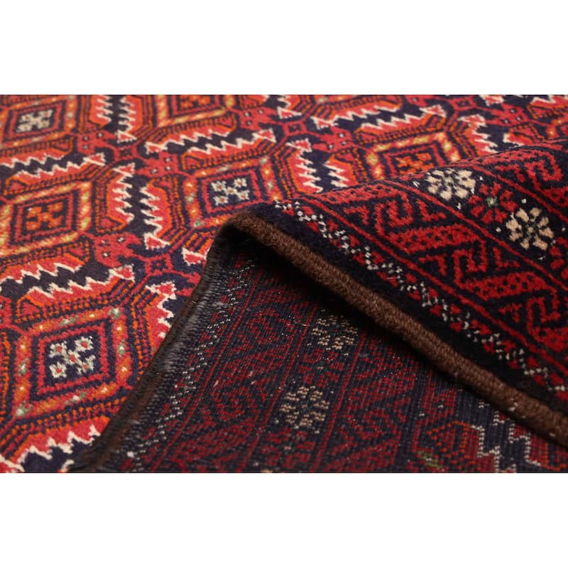 ECARPETGALLERY Hand-knotted Teimani Red Wool Rug - 3'2 x 5'5