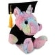 preview thumbnail 1 of 4, DolliBu Rainbow Unicorn Graduation Plush Toy with Gown and Cap - 10 inches