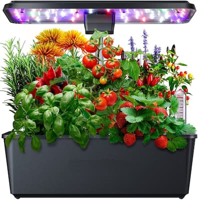 Indoor Herb Garden Kit, 12 Pods Hydroponics Growing System with 36W Grow Light, up to 23"