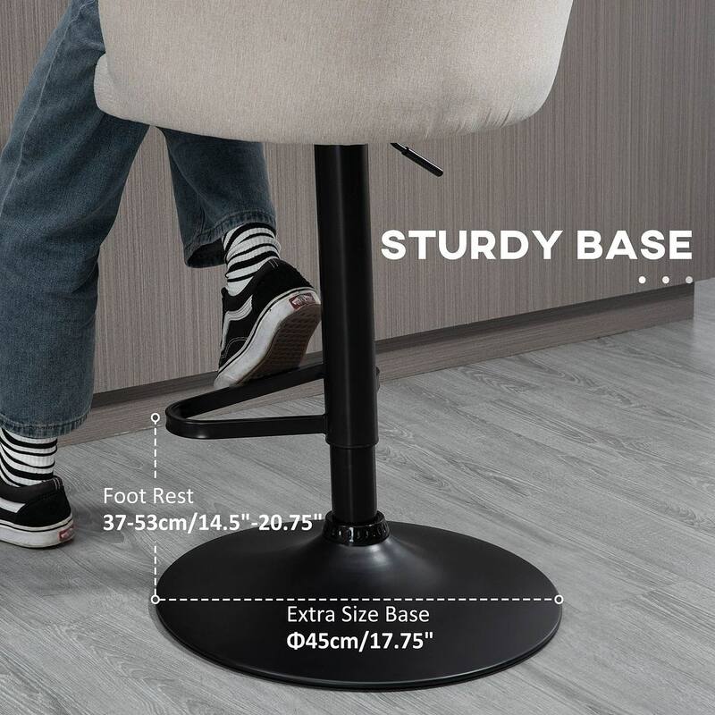 Moern Adjustable Swivel Bar Stools with Backs Set of 2