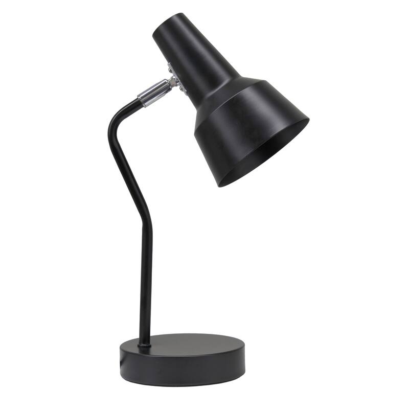 Gooseneck Desk Lamp with Cone Shade - 15.25" - Black