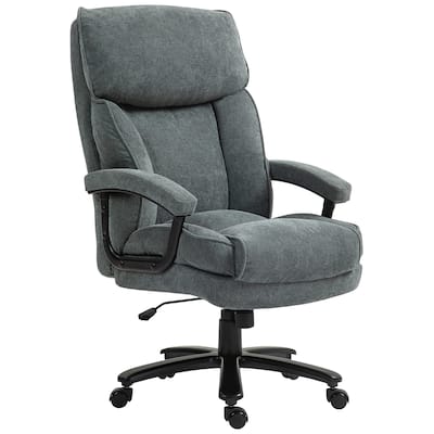 Big Tall Office Chair 450LBS Heavy Duty High Back Executive Chair Swivel Wheels Computer Desk Chair Gray