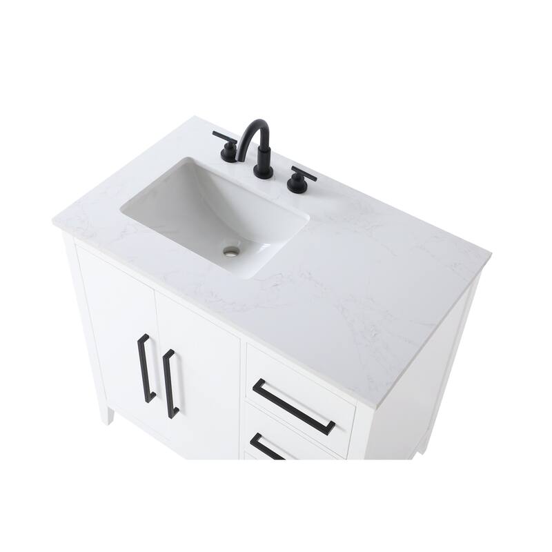 Elegant Lighting VF29336 Millie 36" Free Standing Single Basin Vanity