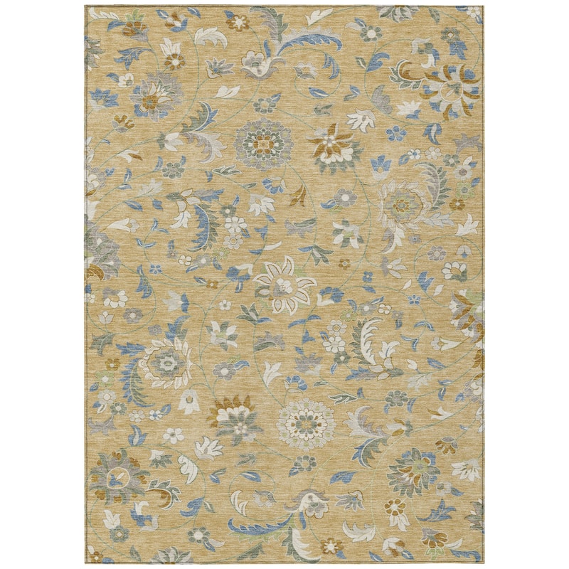 Machine Washable Indoor/ Outdoor Traditional Chantille Rug