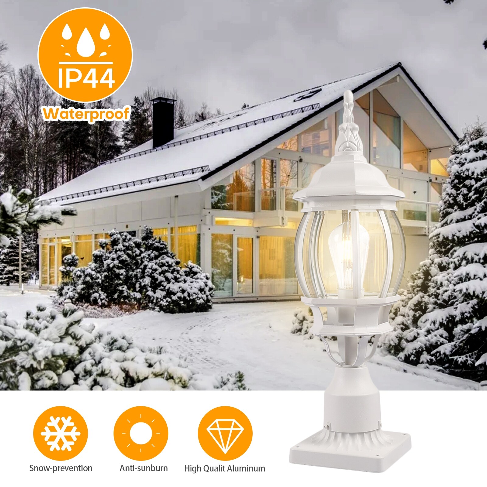 Antique Outdoor Post Light Fixture with Clear Seeded Glass 2 Pack On Sale Bed Bath Beyond 35890842