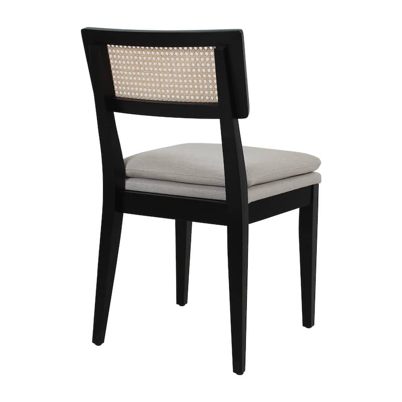 Monroe Rubberwood Cane Back Solid Wood Side Chair by East at Main (Set of 2)
