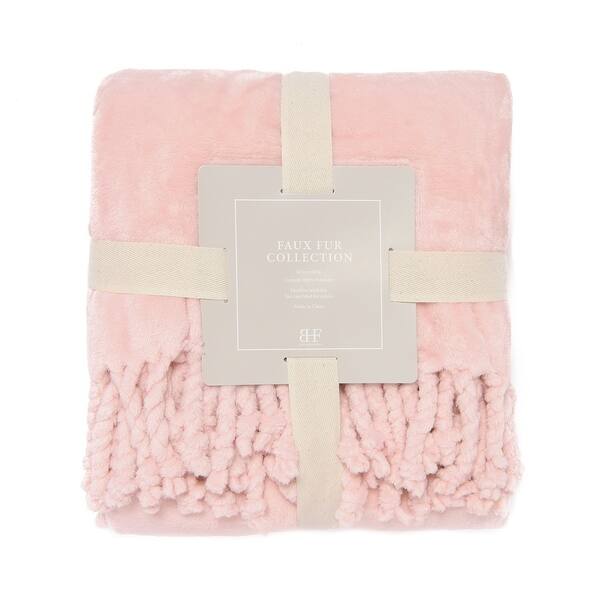 Aurora Home Plush Fleece Twisted Fringe Throw Blanket - Bed Bath u0026 Beyond -  18784931