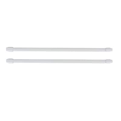 Small Flat Cafe Curtain Rod Adjustable Set of 2