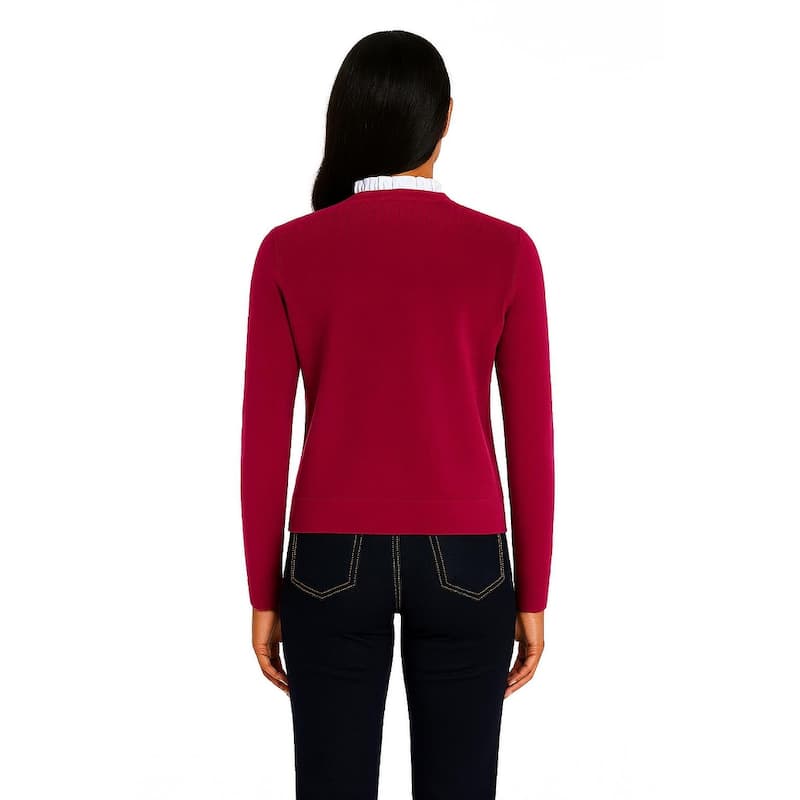 Nanette Lepore Women's Knit Cardigan with Ruffle Collar