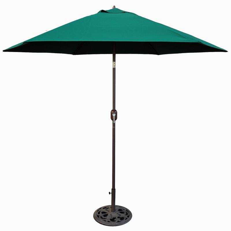 Tropishade Aluminum Patio Umbrella with Green Canopy