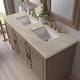 preview thumbnail 24 of 33, James Martin Vanities Portland 60" Double Vanity, Whitewashed Walnut Whitewashed Walnut/Tajnar Eclos