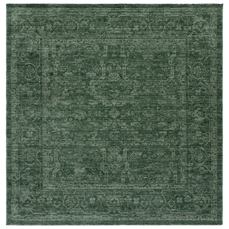 SAFAVIEH Vintage Overdye Ietie Rug - 6'7" Square - Green