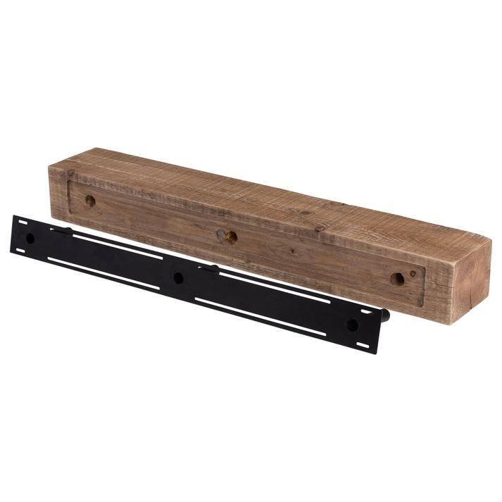 Solid Beam Wood Mantel Shelf